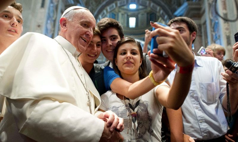 Pope takes selfie